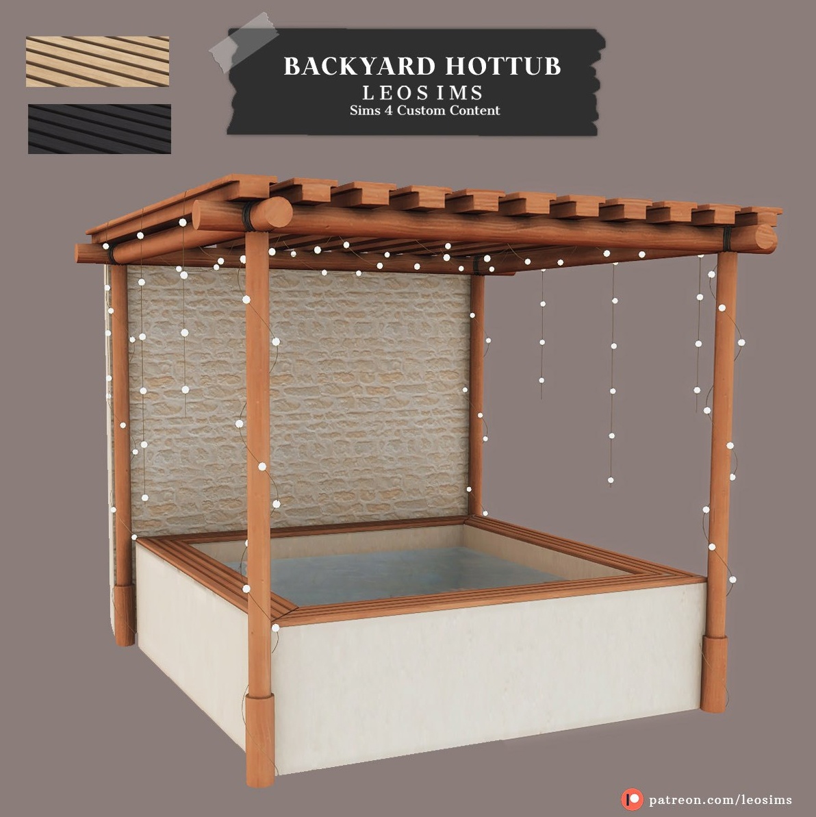 Джакузи - Backyard Hot Tub для Симс 4. Скачать мод