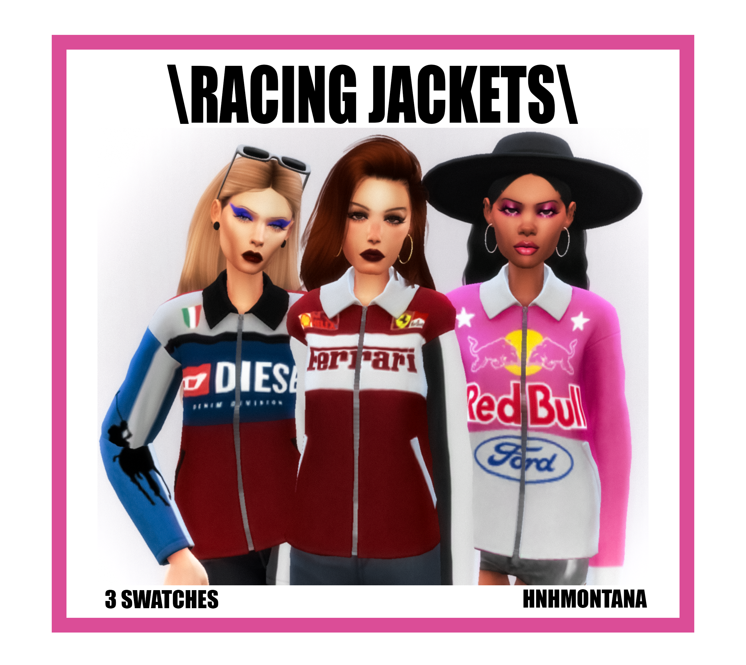 ⊹ ࣪ ˖ F-1 JACKETS  для Симс 4. Скачать мод