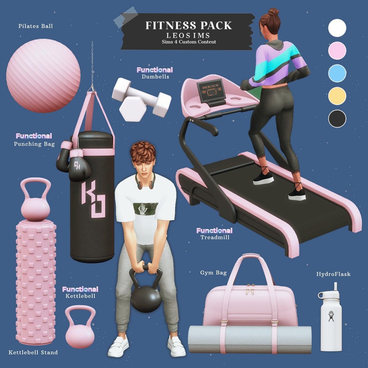💙Фитнесс набор - Fitness Pack для Симс 4. Скачать мод
