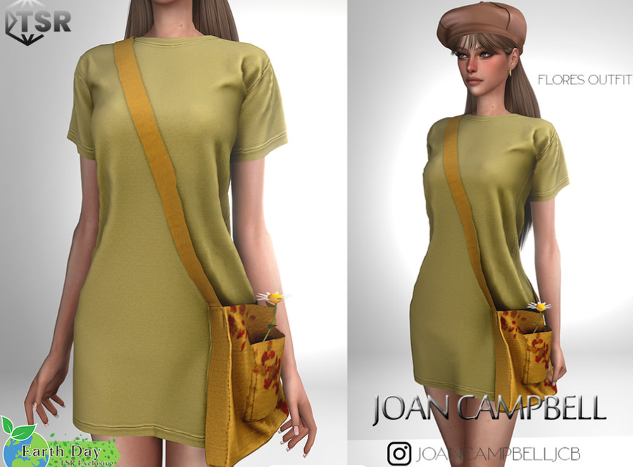 Flores Outfit для Симс 4. Скачать мод
