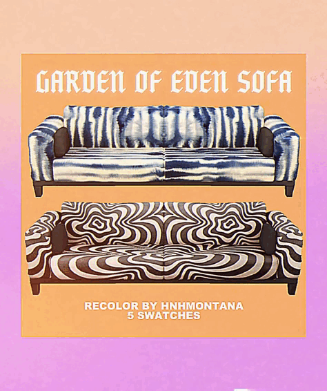 ‧₊ ᵎᵎ GARDEN OF EDEN sofa для Симс 4. Скачать мод