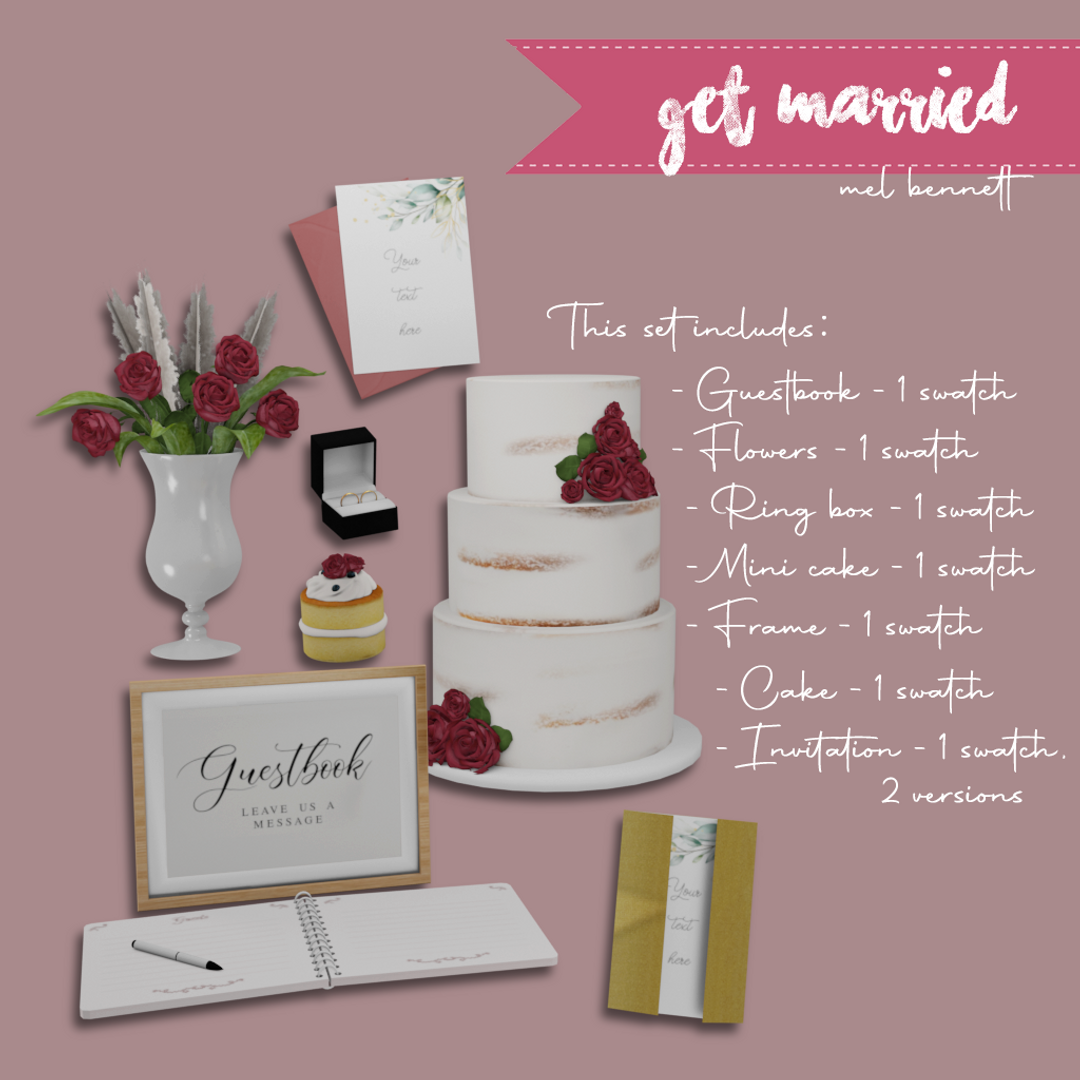 GET MARRIED COLLECTION от Mel Bennett для Симс 4. Скачать мод