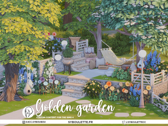 Golden Garden set для Симс 4. Скачать мод