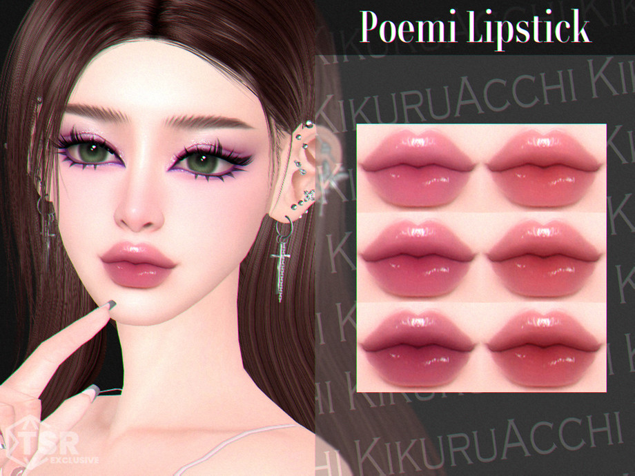 💄Губная помада - Poemi Lipstick для Симс 4. Скачать мод