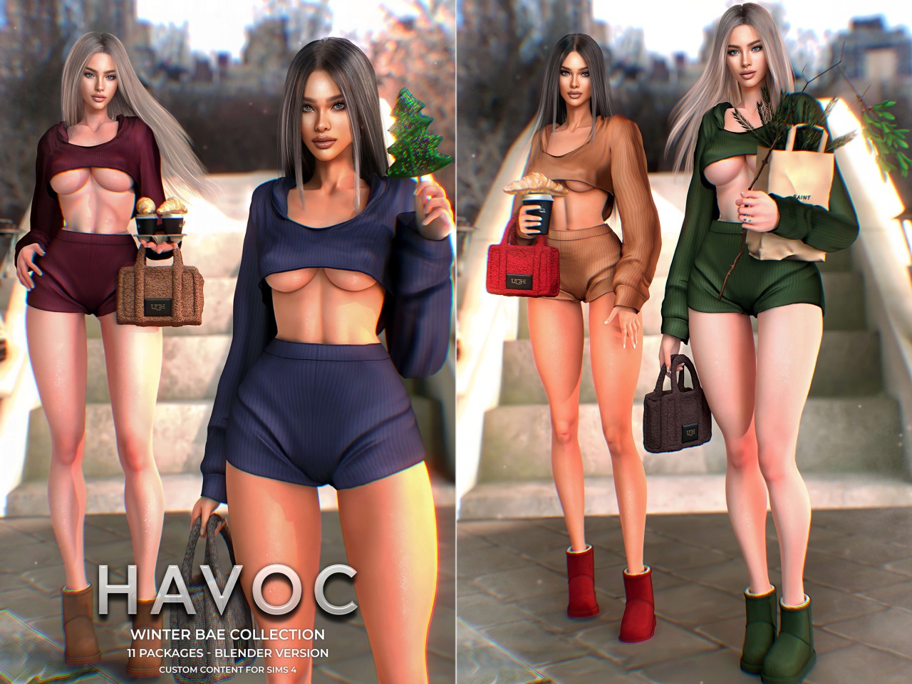 Havoc - Winter Bae Collection для Симс 4. Скачать мод