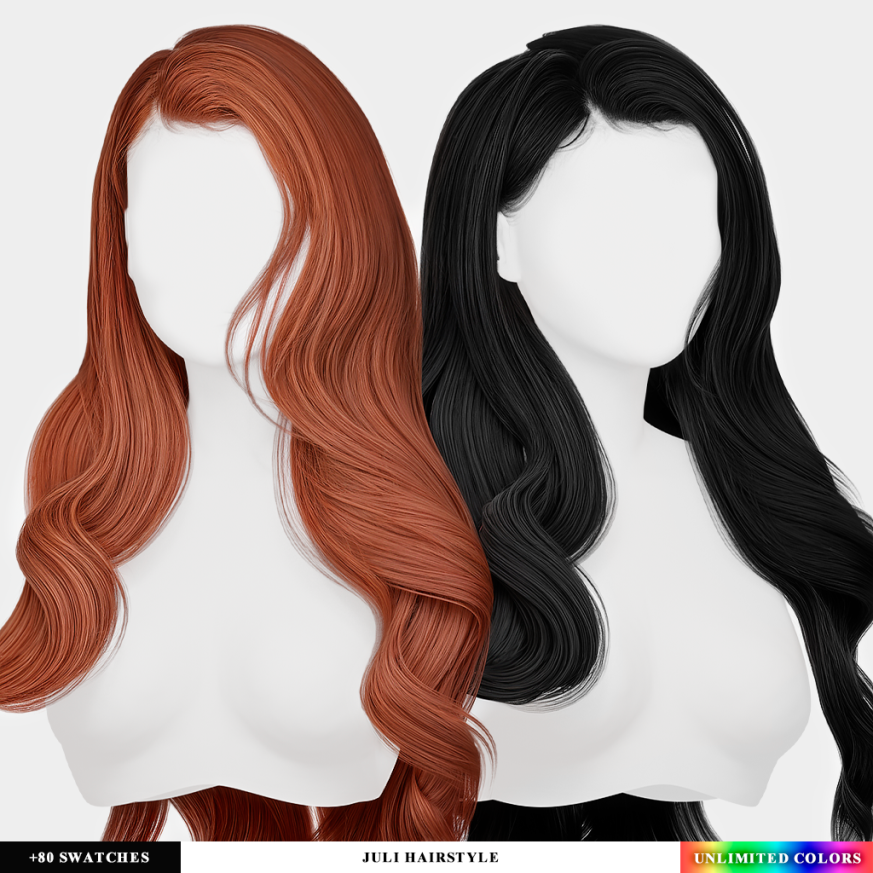 Juli Hairstyle для Симс 4. Скачать мод