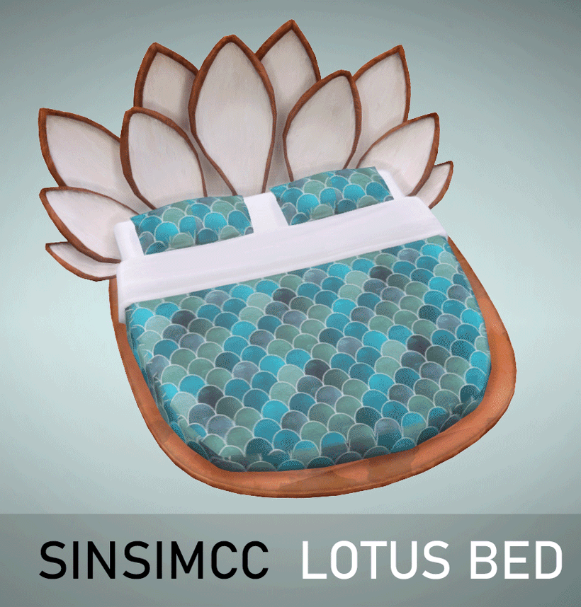 Коллекция кроватей Lotus для Симс 4. Скачать мод