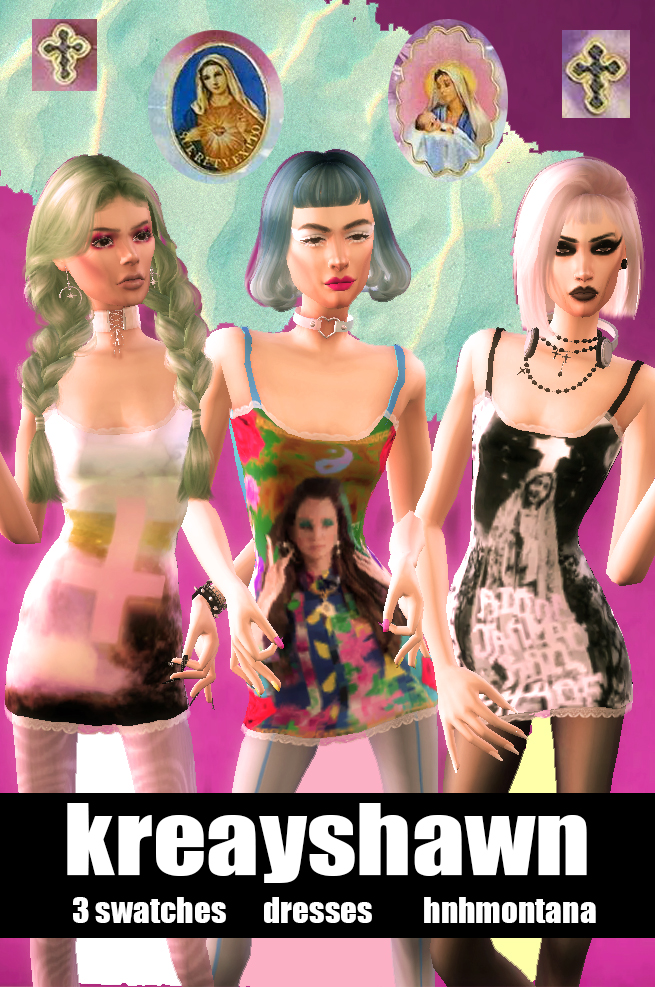 ⊹ ࣪ ˖ kreayshawn dress для Симс 4. Скачать мод