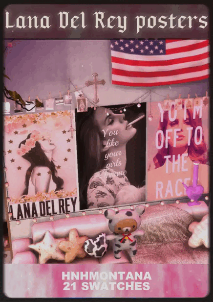 ‧₊ ᵎᵎ LANA DEL REY 2014" posters для Симс 4. Скачать мод