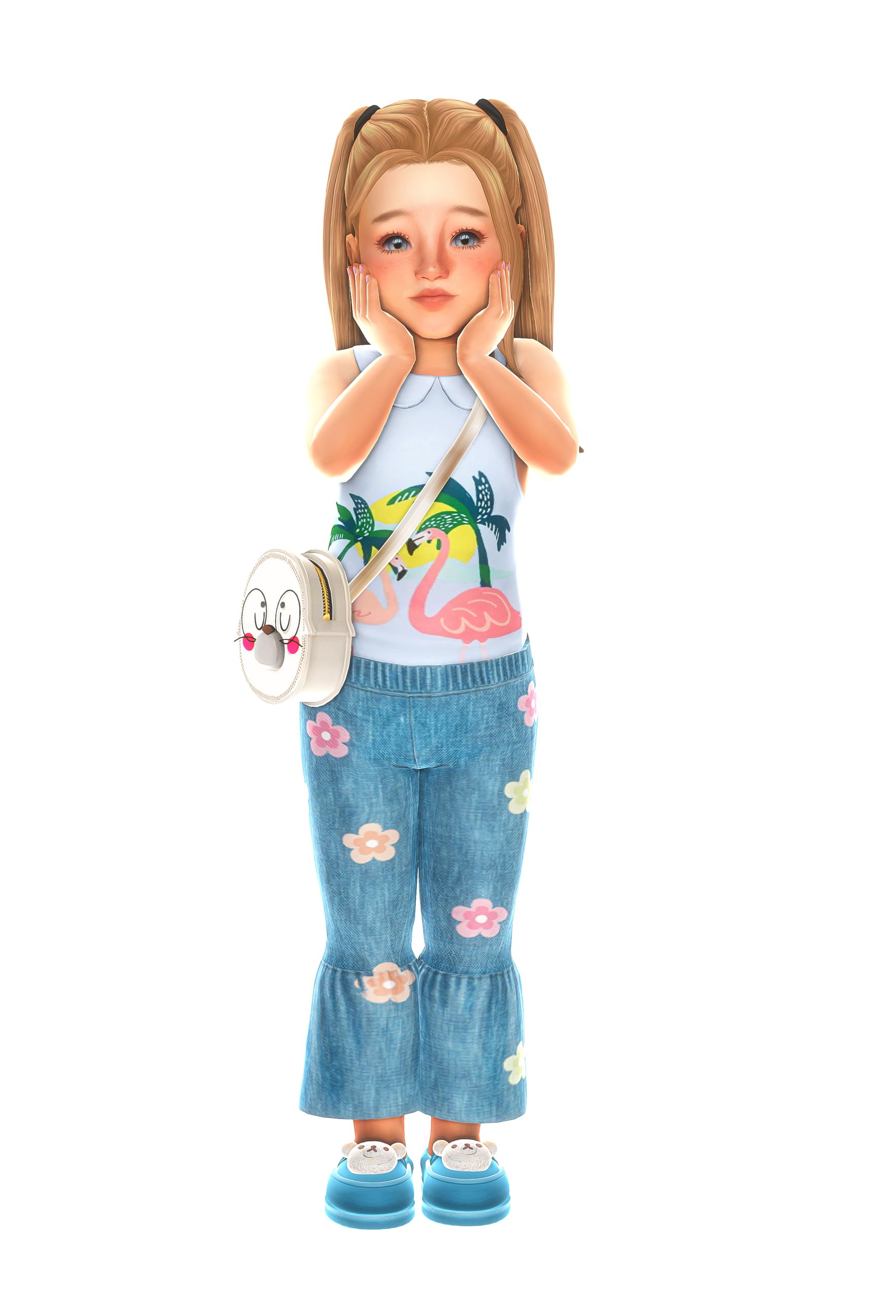 🌸Look and hair for toddler🦩 для Симс 4. Скачать мод