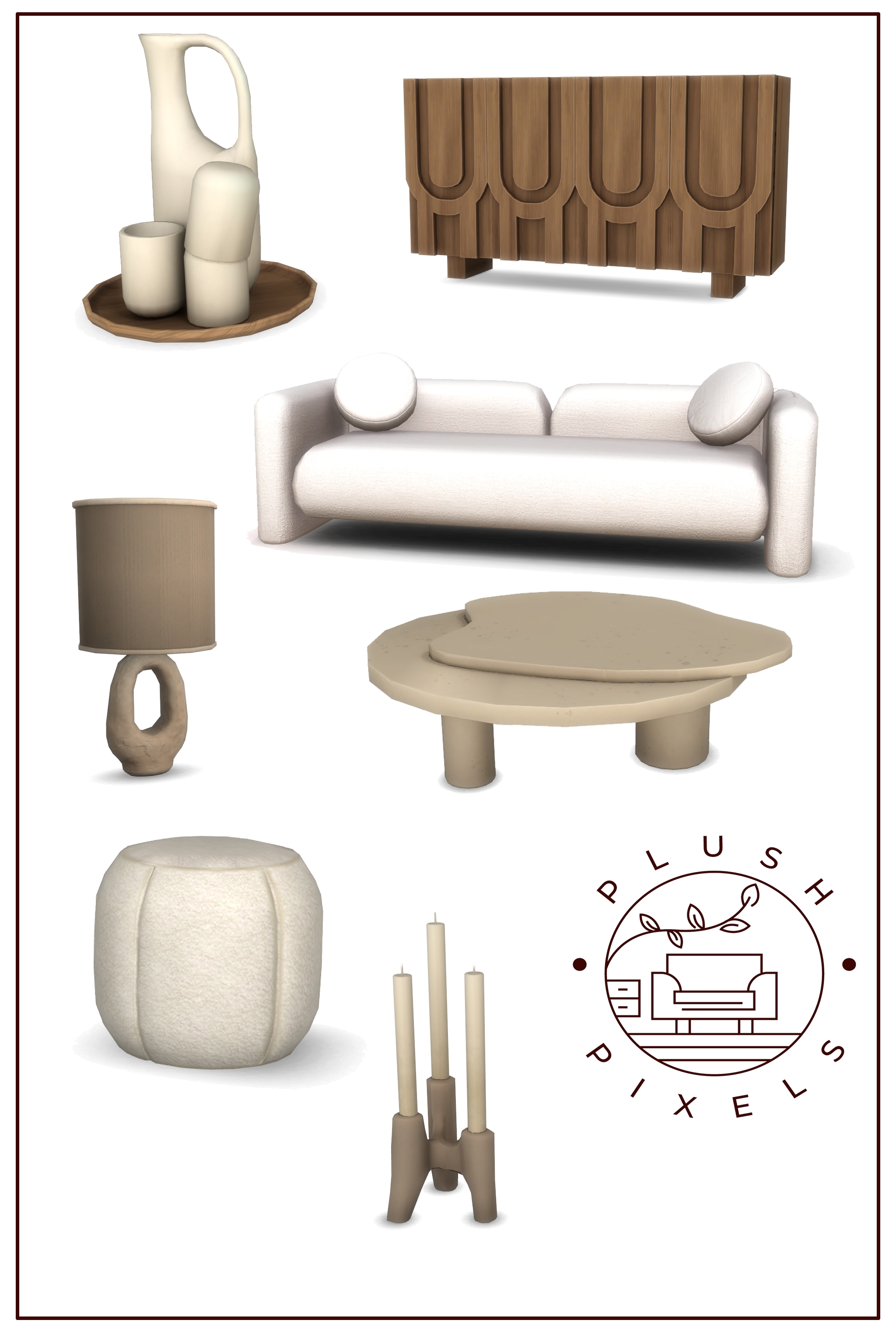 Mini set - by Plush pixels для Симс 4. Скачать мод