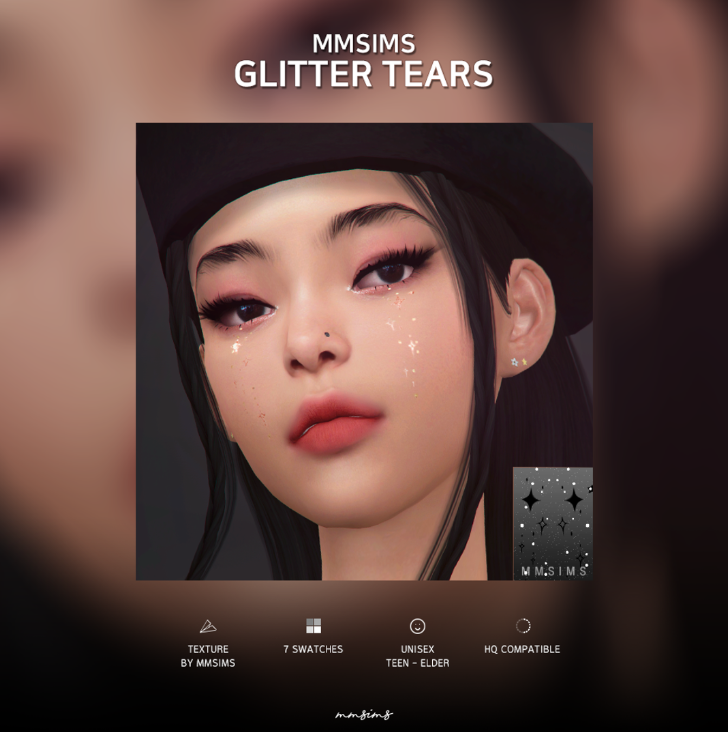 MMSIMS Glitter Tears для Симс 4. Скачать мод