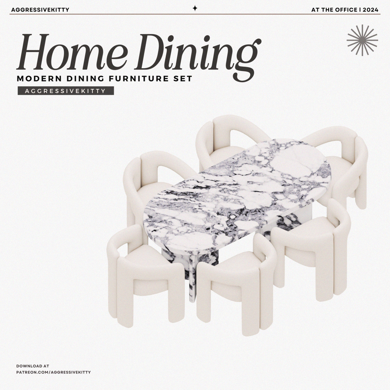 🤍Modern Dining Collection для Симс 4. Скачать мод