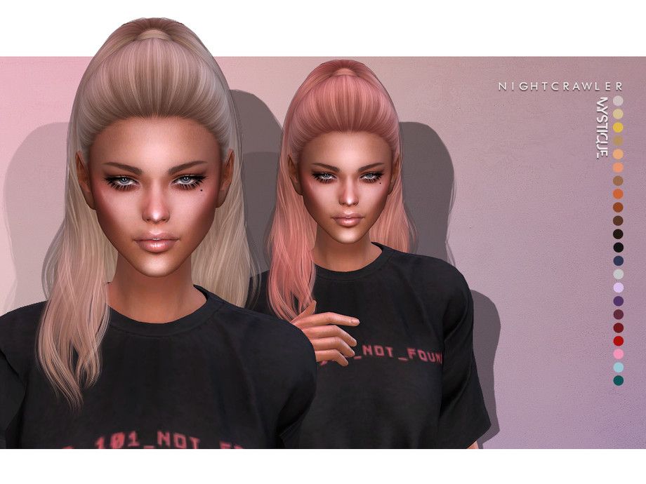 Mystique Hair - Прическа  для Симс 4. Скачать мод
