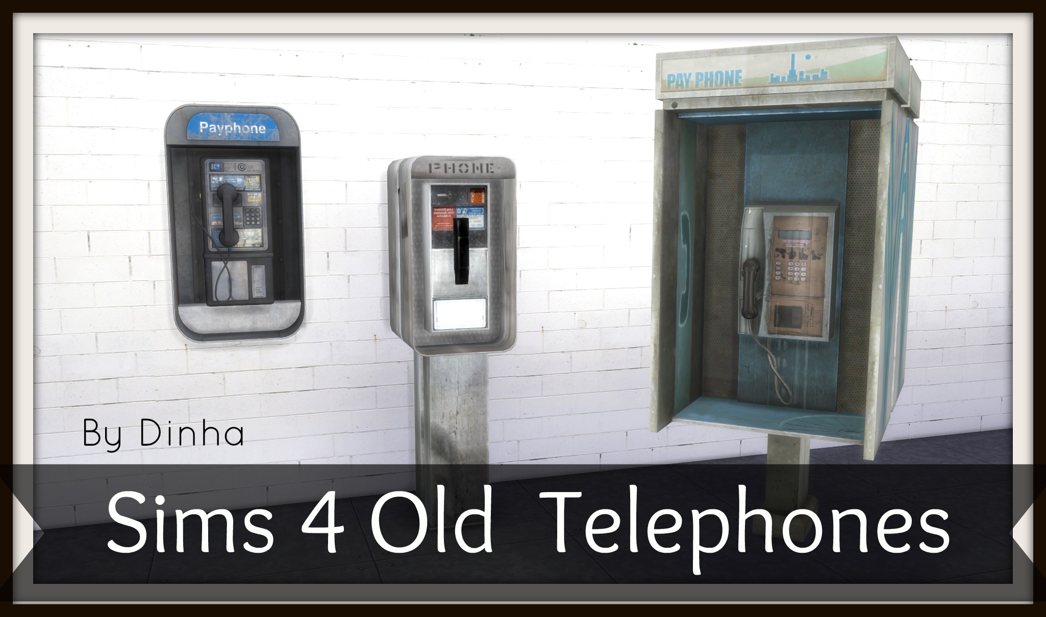 Old Telephones для Симс 4. Скачать мод