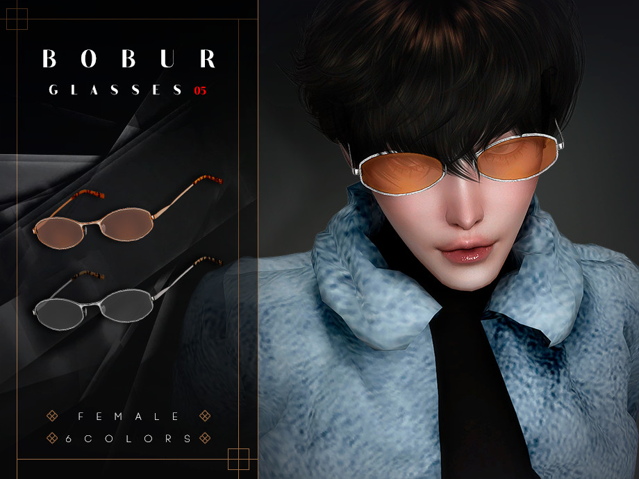 Oval frame sunglasses для Симс 4. Скачать мод