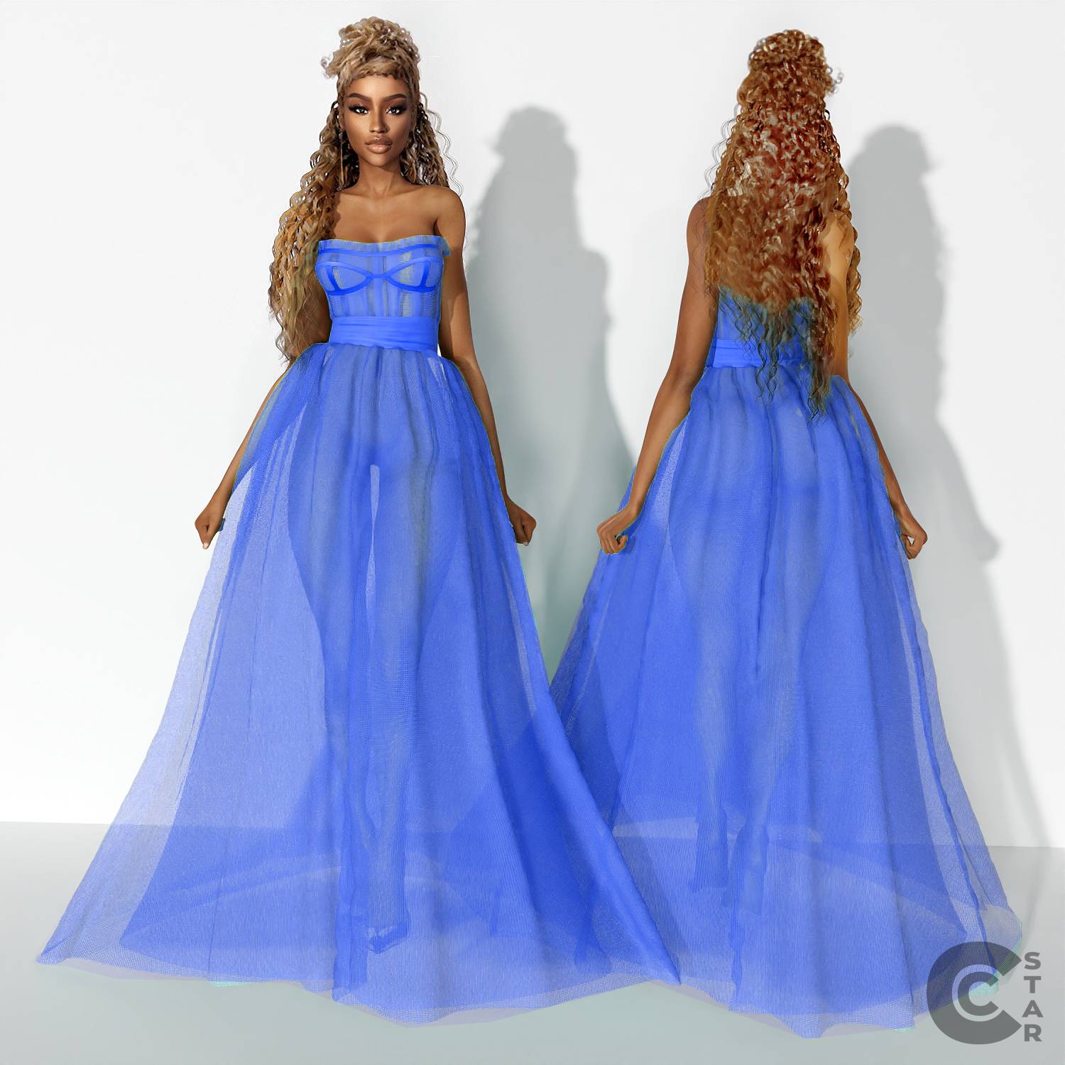 Платье - Princess Tulle Gown для Симс 4. Скачать мод
