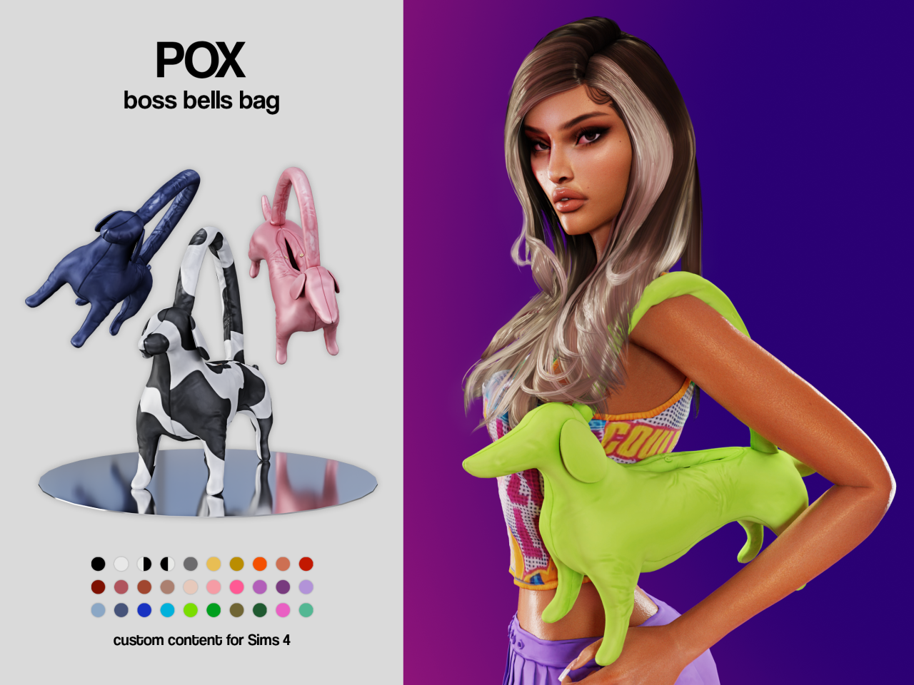 POX - Boss Bells Bag для Симс 4. Скачать мод