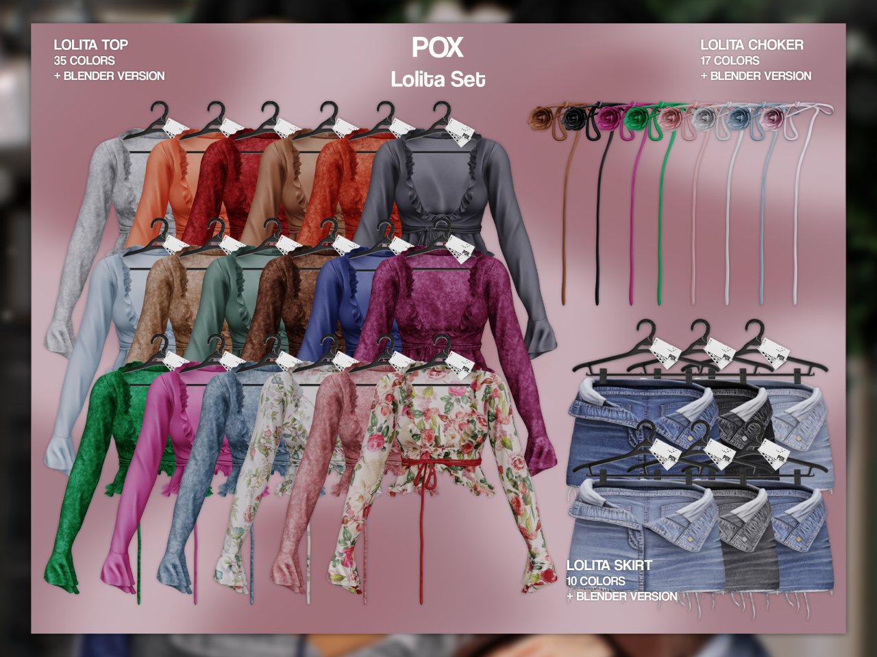 POX - Lolita Set для Симс 4. Скачать мод