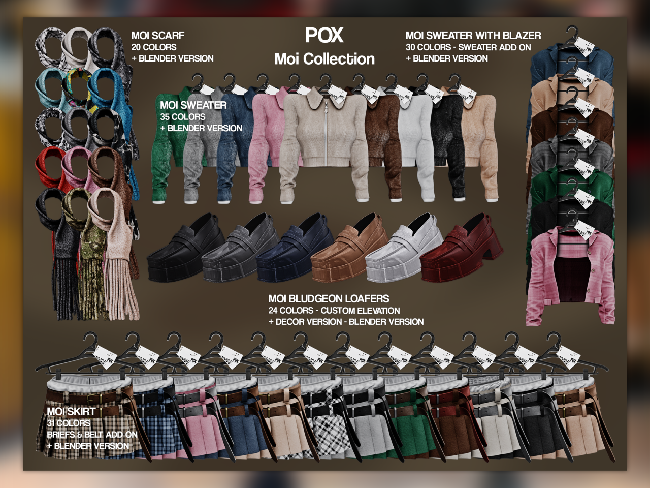 POX - Moi Collection для Симс 4. Скачать мод