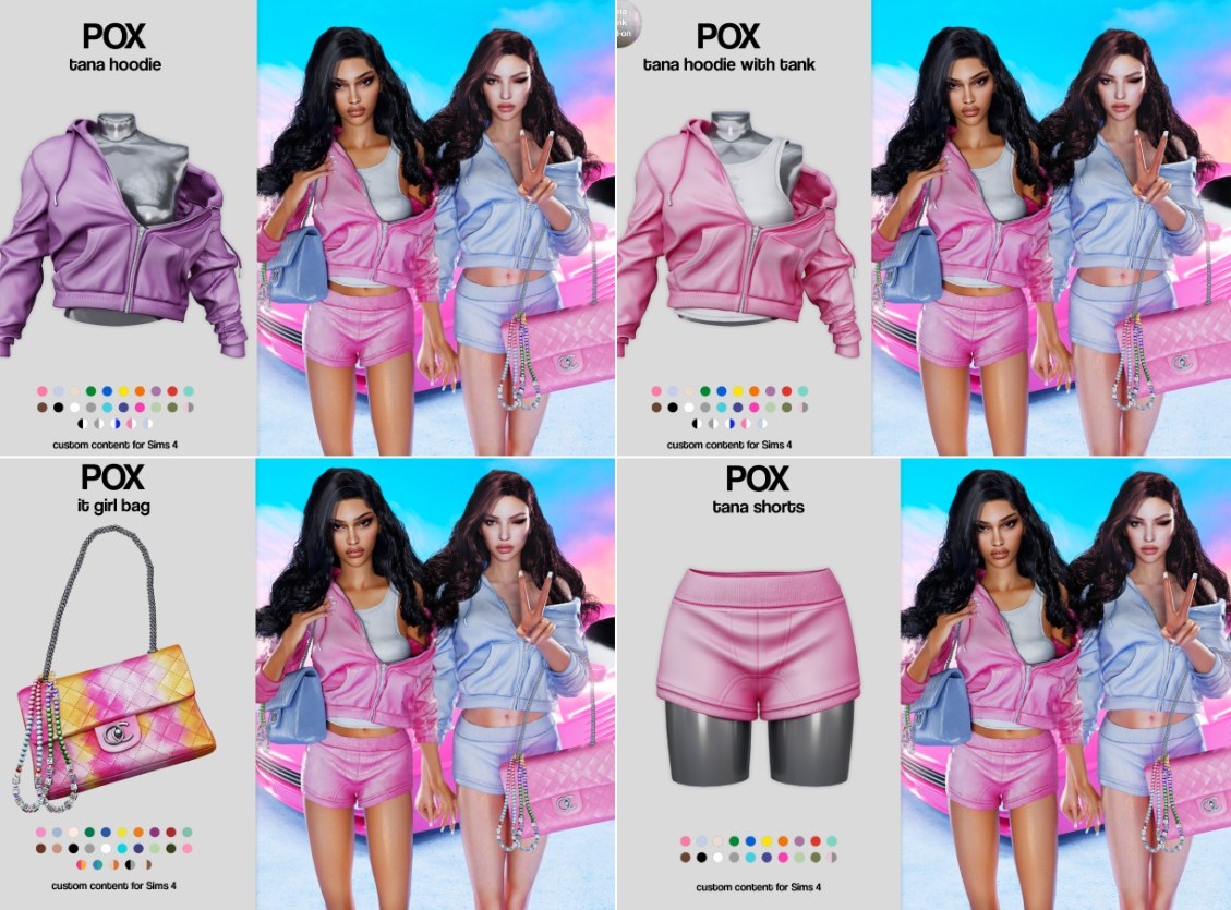 POX - Tana Set для Симс 4. Скачать мод