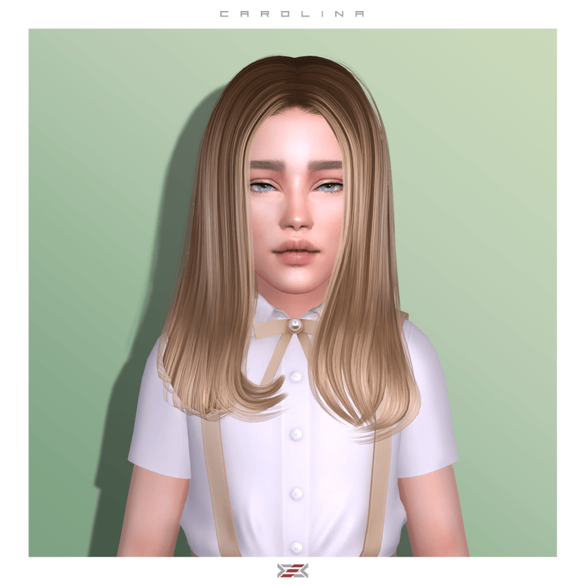 Прическа - Carolina (child hairstyle) для Симс 4. Скачать мод