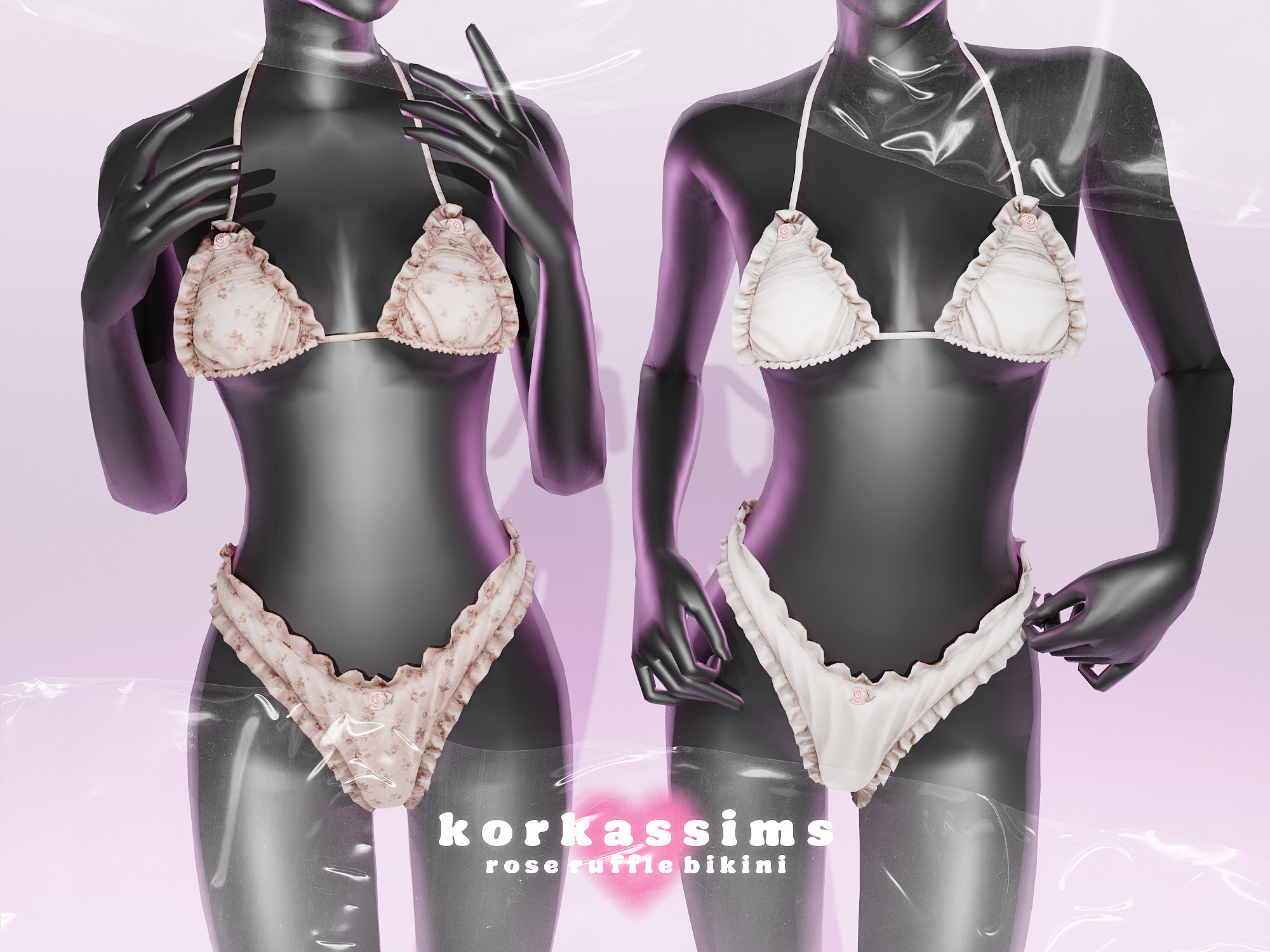 ♡ Rose Ruffle ♡ Бикини ♡ для Симс 4. Скачать мод