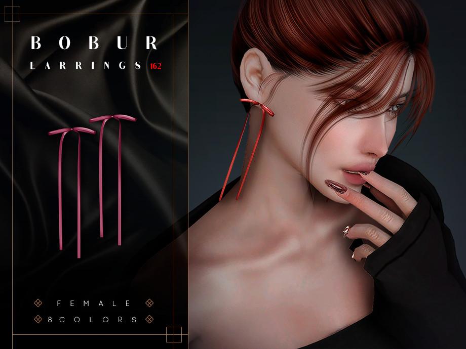 🎀Серьги - Bow Ribbon для Симс 4. Скачать мод
