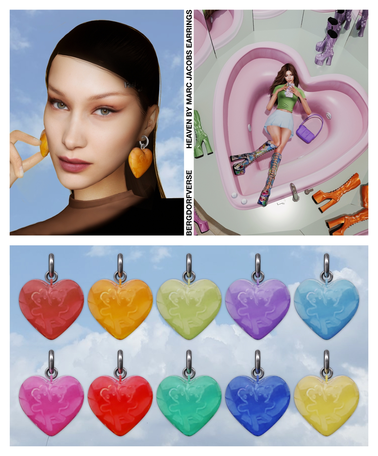 🧡Серьги - Marc Jacobs Balloon Earrings для Симс 4. Скачать мод