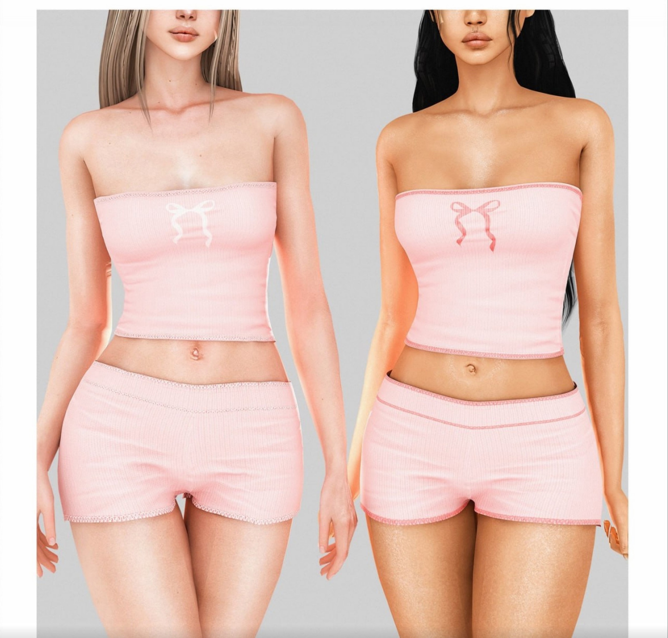 🩷Шортики и Топ - Cutie Sleepwear для Симс 4. Скачать мод