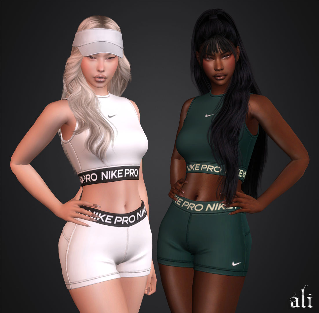 Шорты & Топ -  Nike для Симс 4. Скачать мод