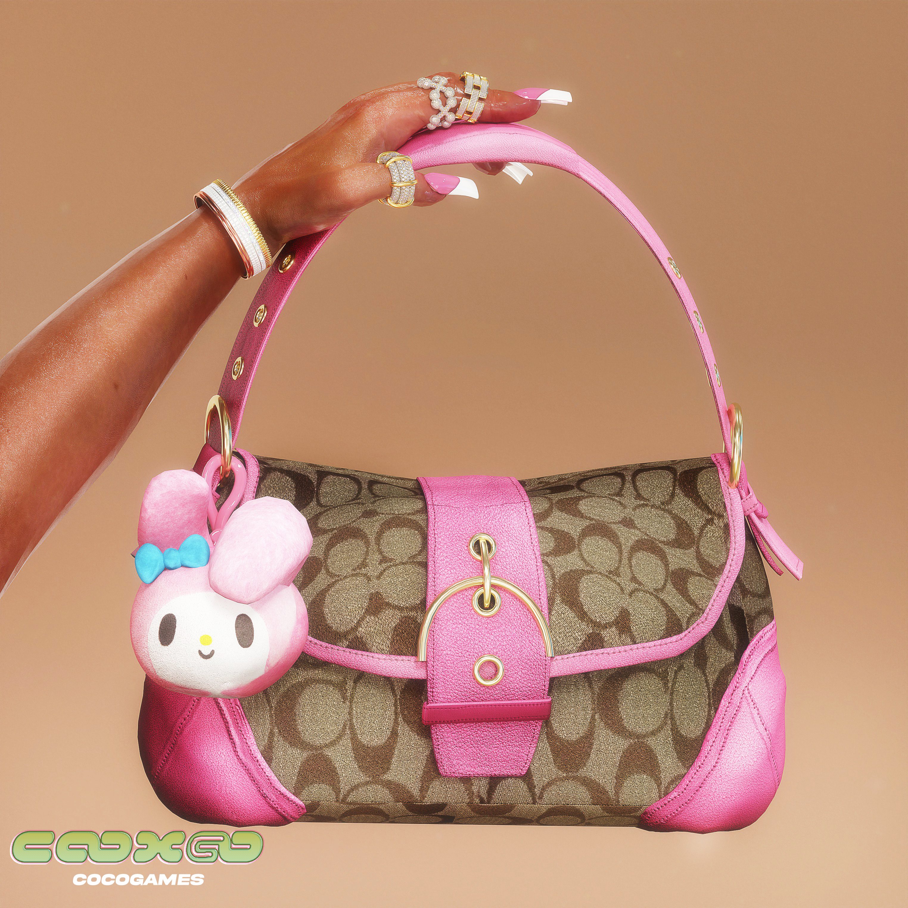 Сумка - Vintage Coach HB Bag Accessory+Functional Decor для Симс 4. Скачать мод