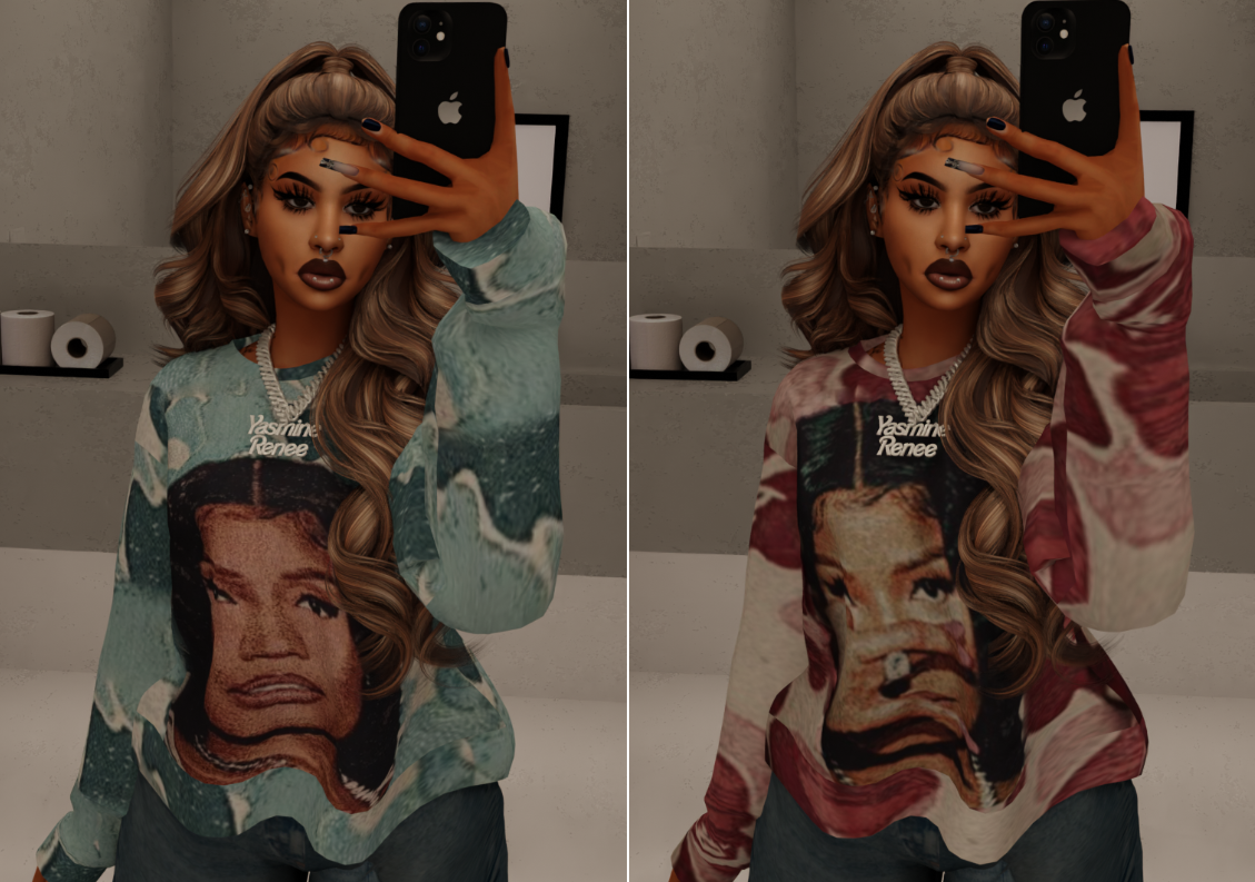 свитер - nicki tufted sweater для Симс 4. Скачать мод