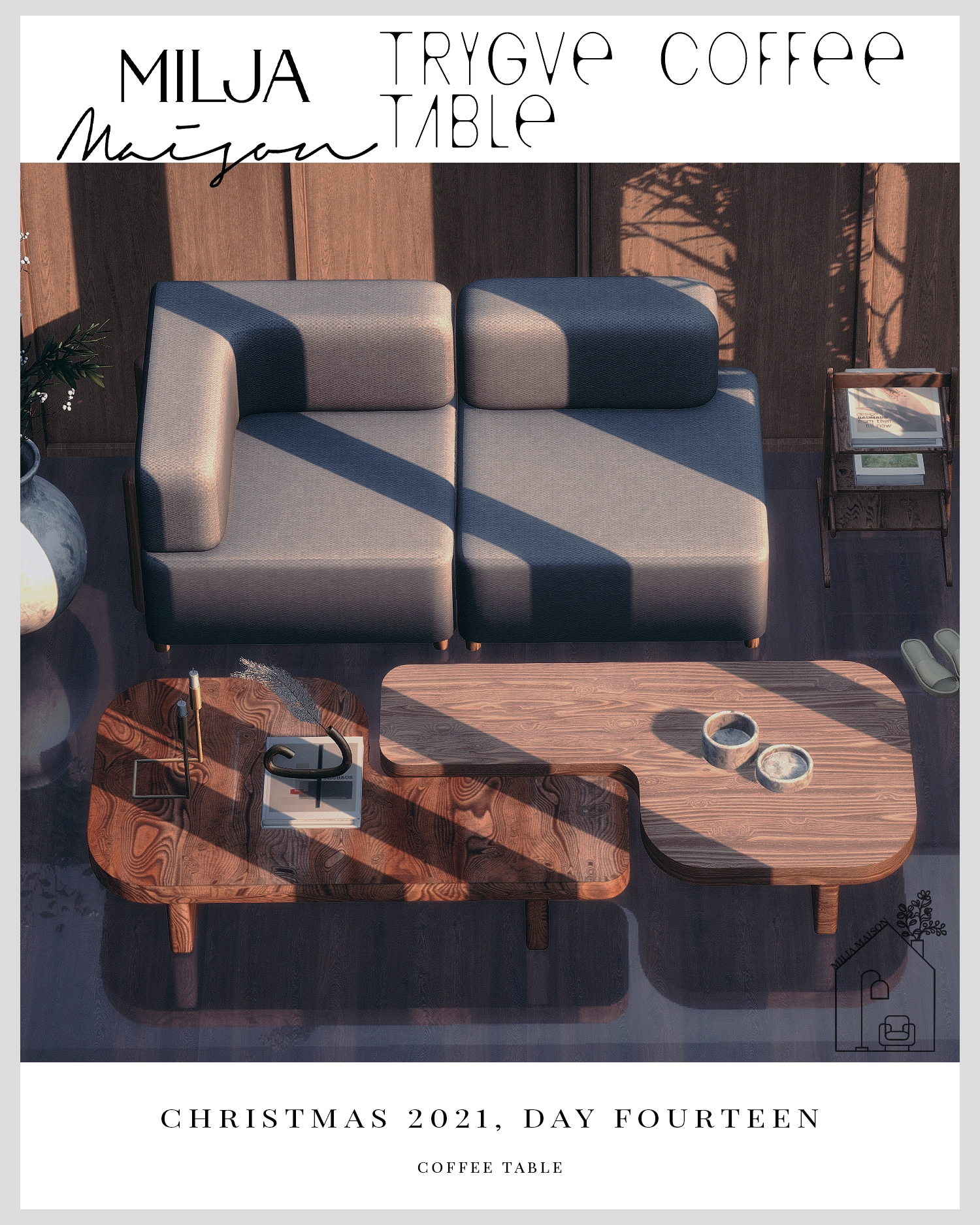 Trygve Coffee Table для Симс 4. Скачать мод