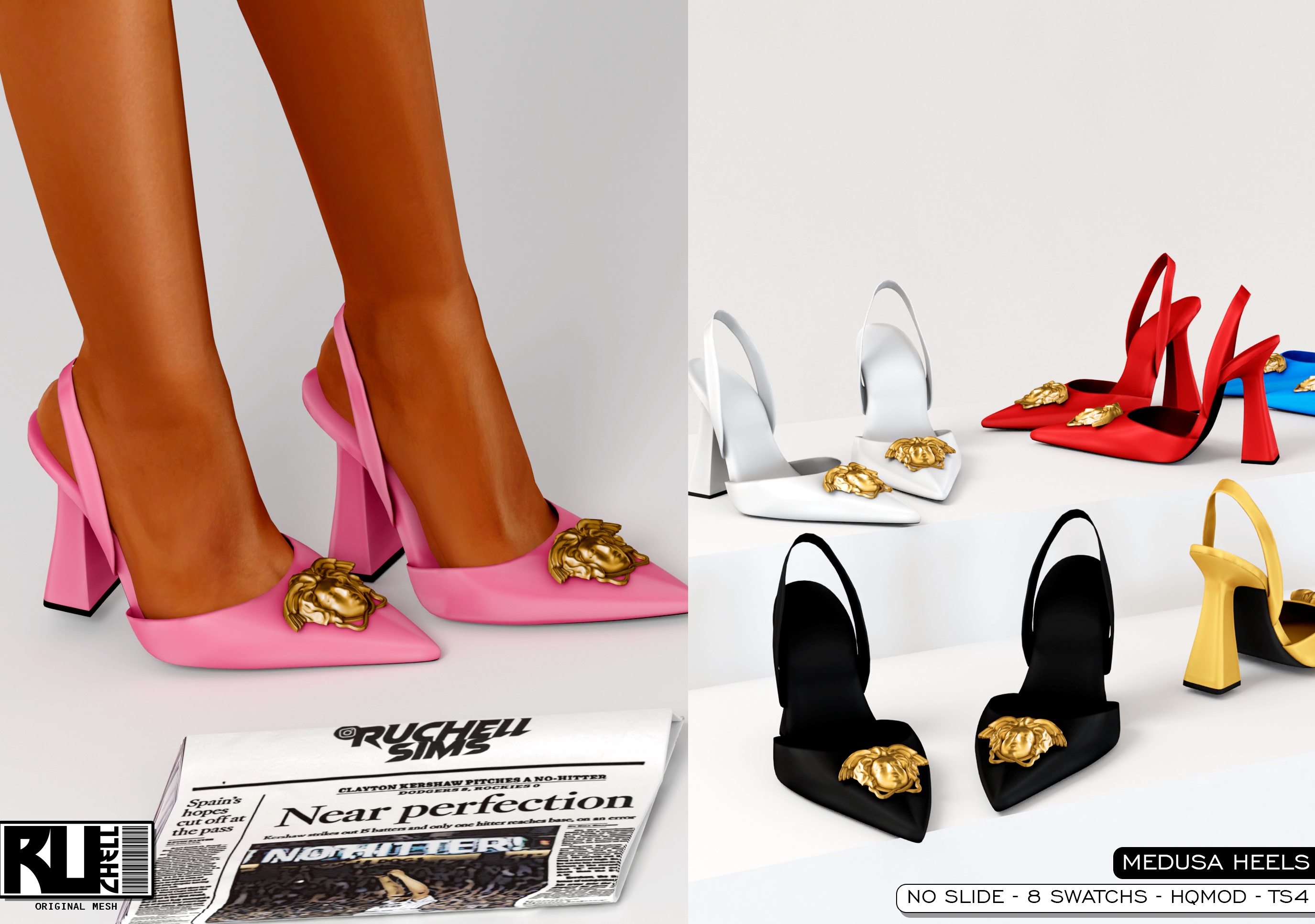 Туфли - Medusa Heels🩷 для Симс 4. Скачать мод