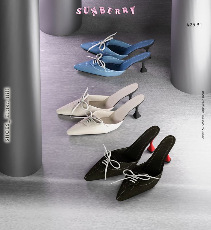 Туфли - Shoes Kitten Hill для Симс 4. Скачать мод