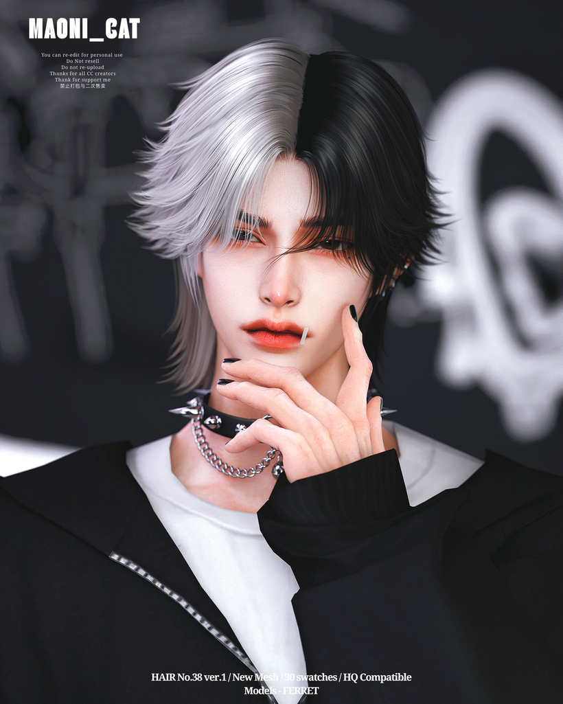 25-03 HAIR No.38 ver.1 для Симс 4. Скачать мод