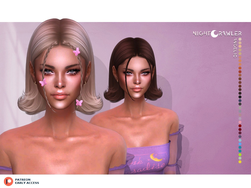 ANGELIC HAIR AND ACCESSORY для Симс 4. Скачать мод