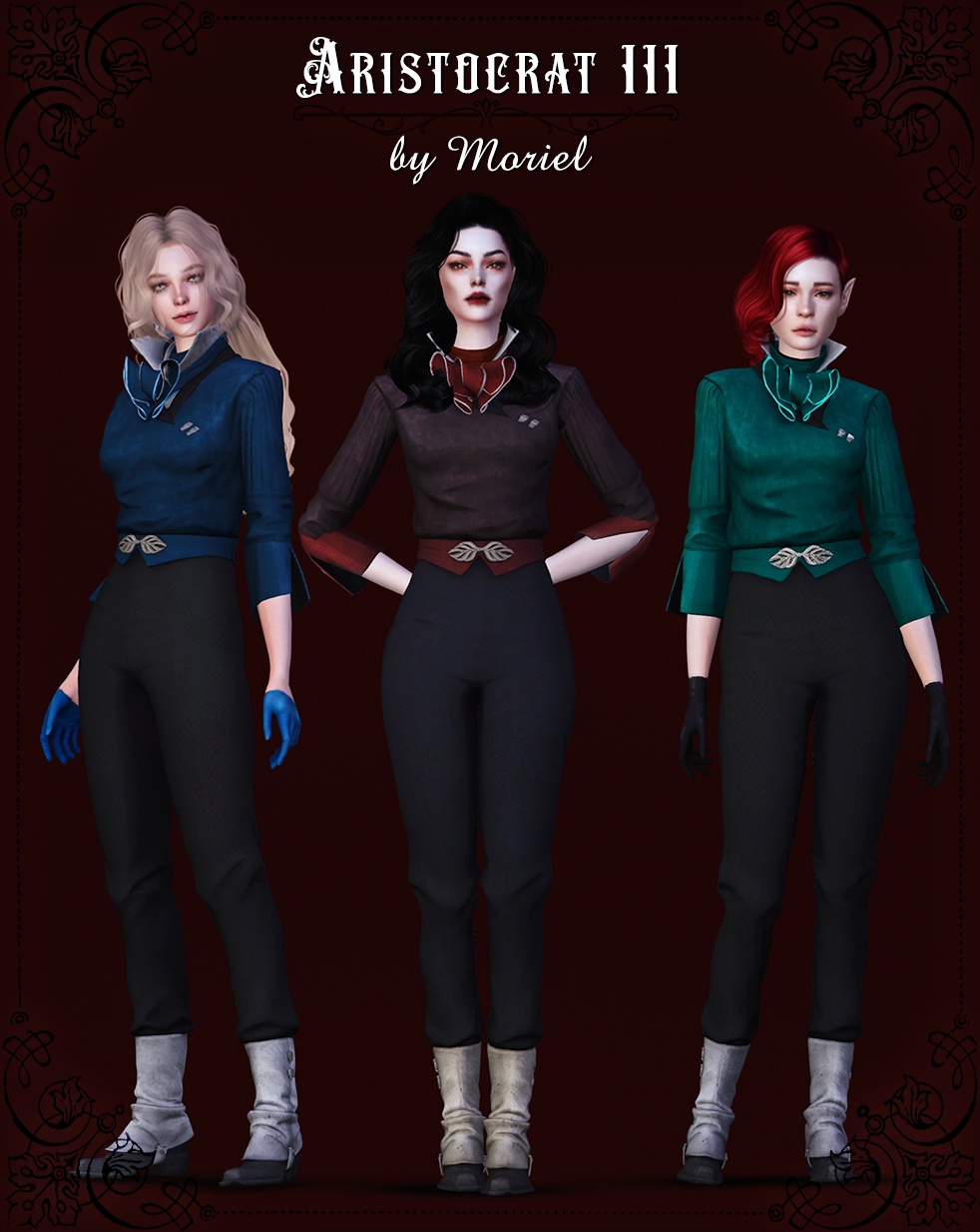 Aristocrat III (fem) by Moriel для Симс 4. Скачать мод