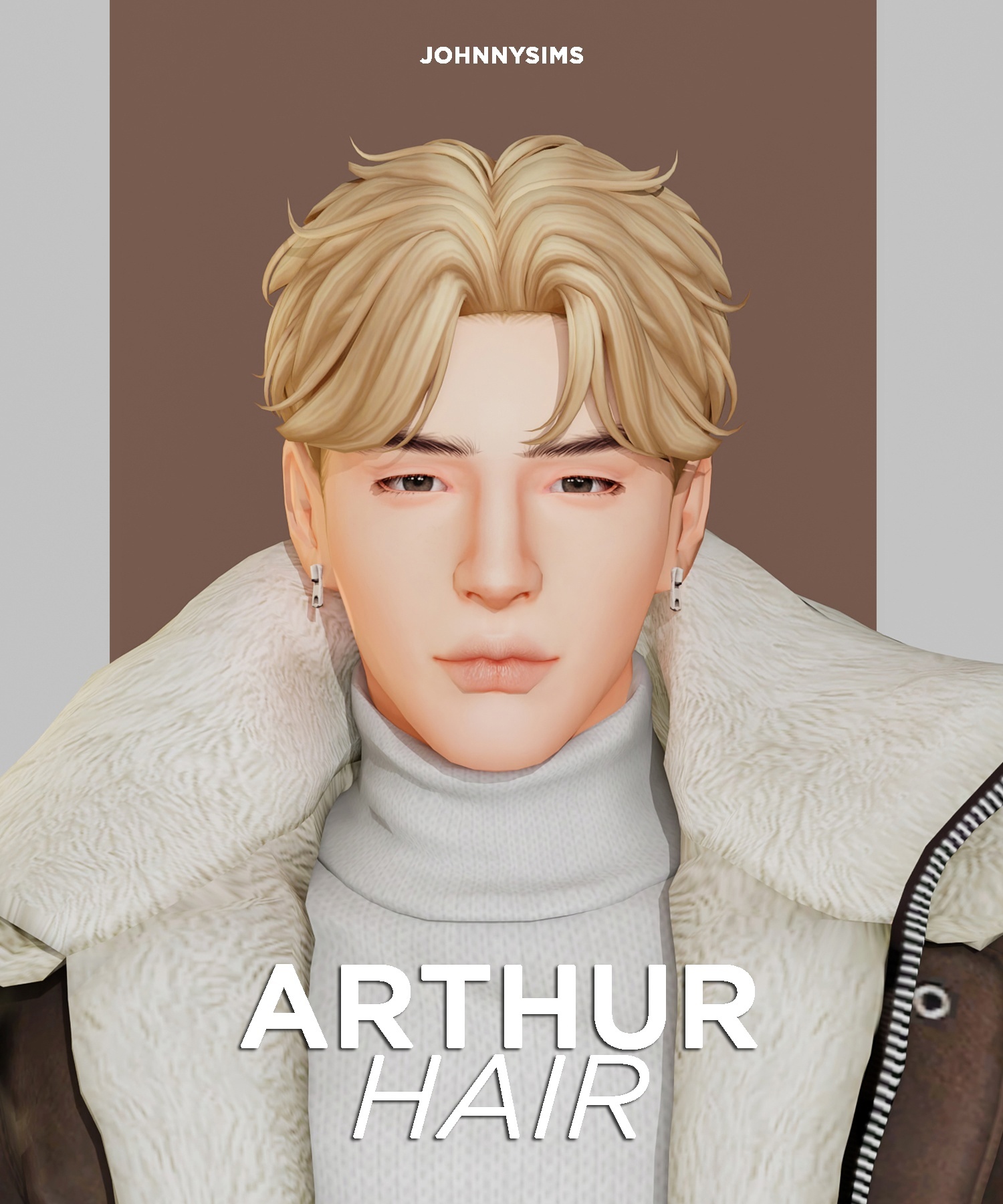 Arthur Hair by Johnny для Симс 4. Скачать мод
