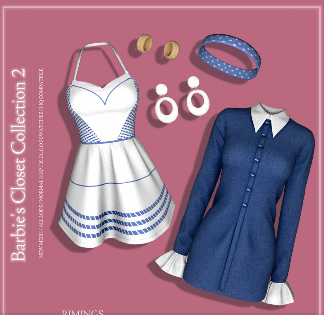 Barbie's Closet Collection 2 для Симс 4. Скачать мод
