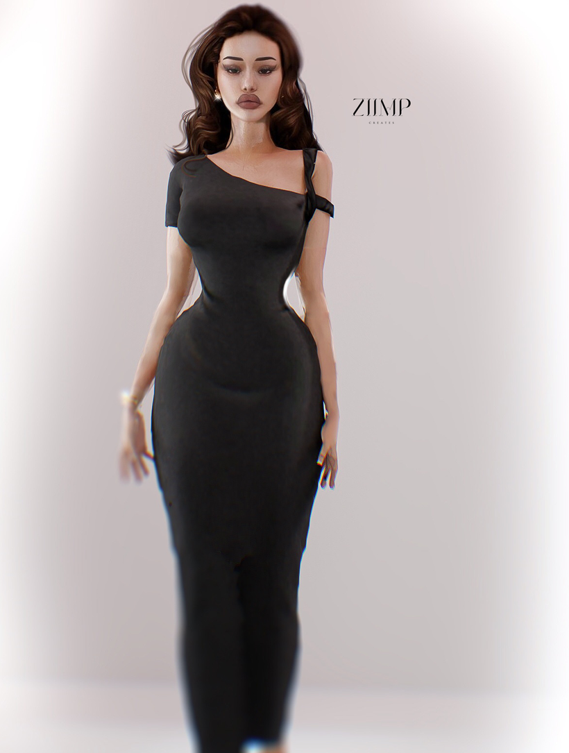 Bella Bodycon. Платье для Симс 4. Скачать мод