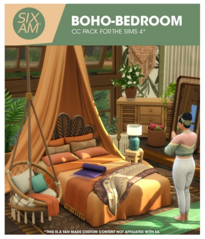 Boho Collection - Bedroom для Симс 4. Скачать мод