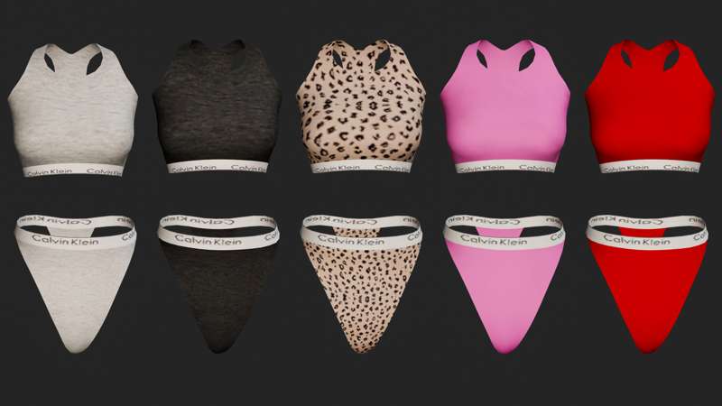 Calvin Klein Sports set  для Симс 4. Скачать мод