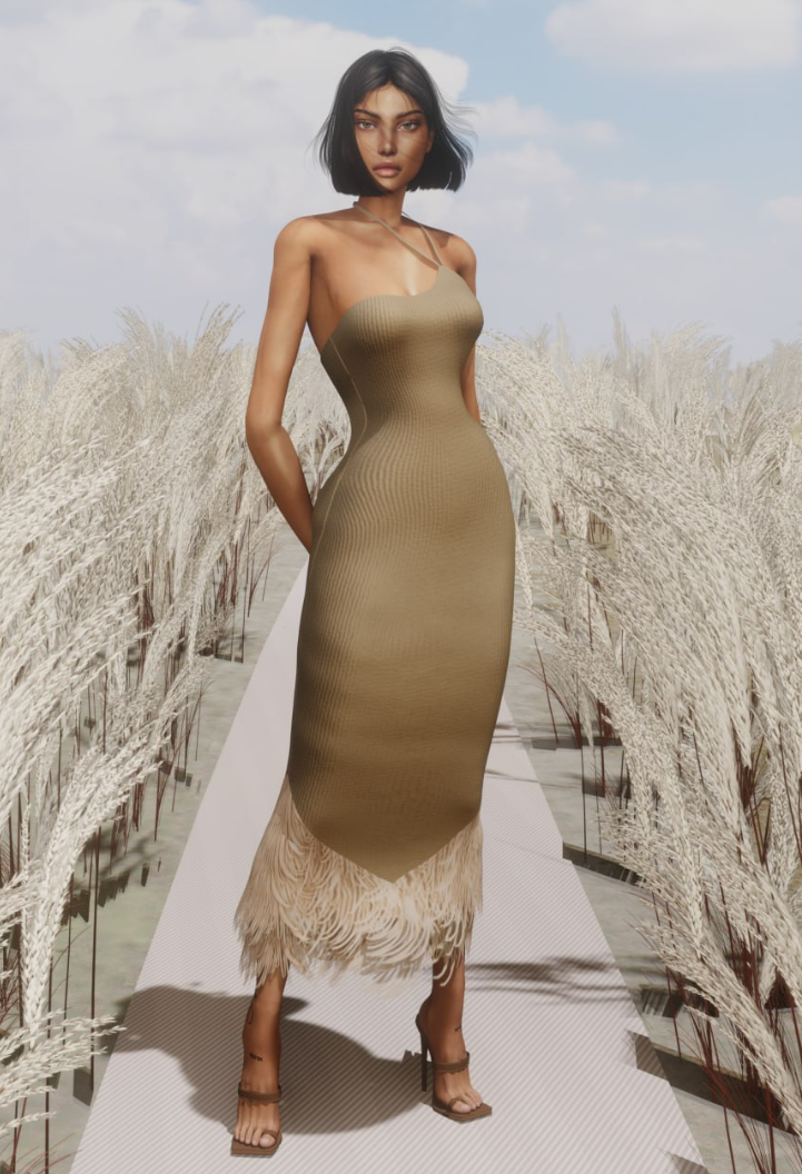 Cleo - Jacques Dress для Симс 4. Скачать мод