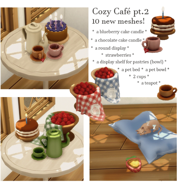 Cozy Café Pt.2 для Симс 4. Скачать мод