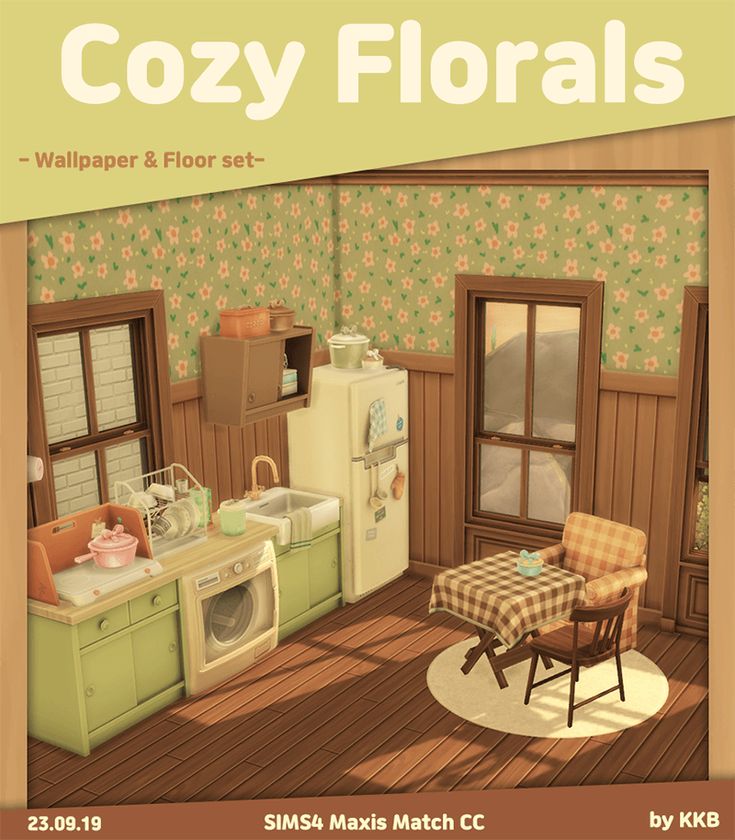 Cozy Florals для Симс 4. Скачать мод