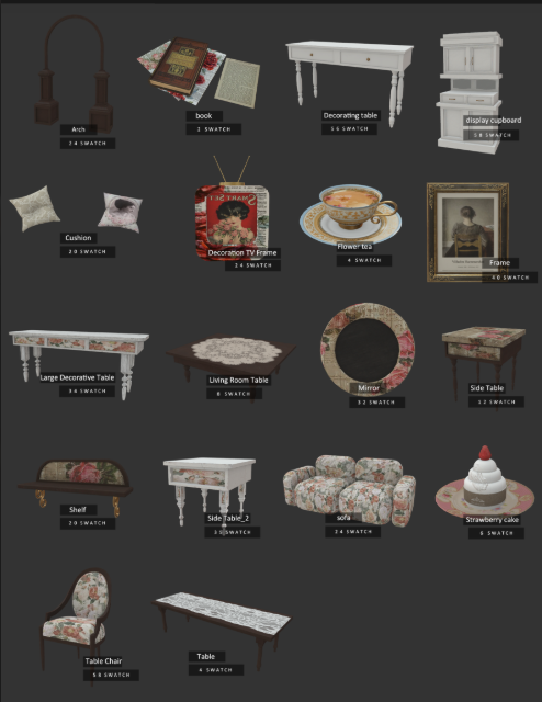 DAONSIMSLIFE_Vintage Chevy Chic Set для Симс 4. Скачать мод
