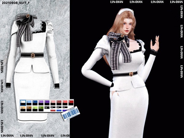 [DIAN]BLUE MINT_20210908_SUIT_F для Симс 4. Скачать мод