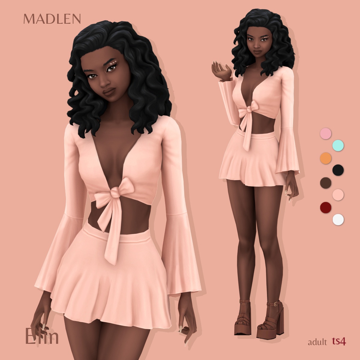Elin Outfit by MJ95 для Симс 4. Скачать мод